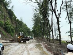 Rain-Damaged Marine Drive Road Undergoing Repairs