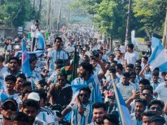 Argentina Fans Paint Teknaf Blue and White with Colourful Bike Showdown