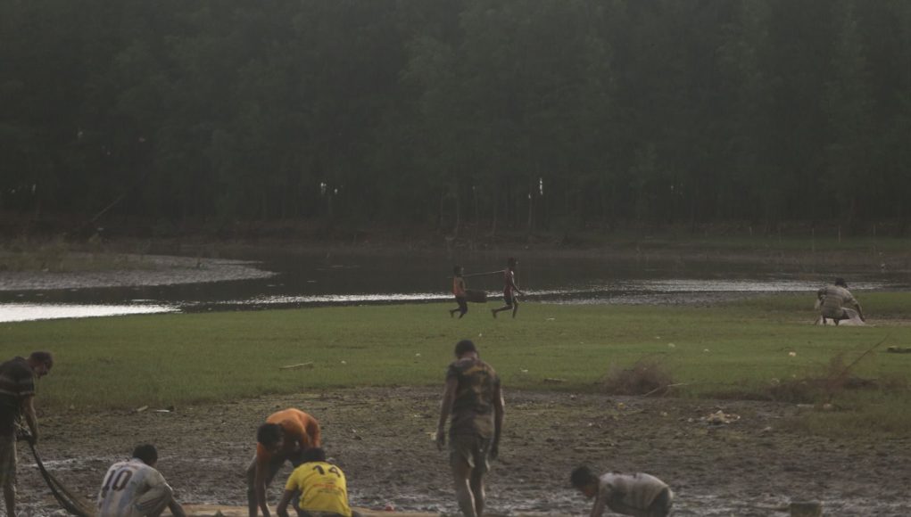 Monsoon Waterlogging Turns into a Natural Fishing Ground for Villagers in Cox’s Bazar