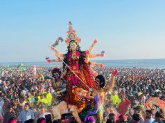 Cox’s Bazar Beach Hosts One of Country’s Largest Durga Idol Immersions