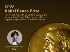 South African Judge Navi Pillay Wins Nobel Peace Prize