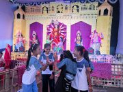 Children Join Durga Puja Celebrations at Hindu Rohingya Camp in Ukhiya
