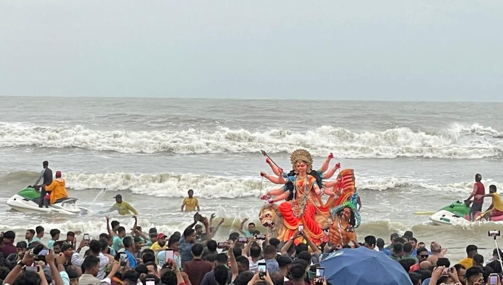 Cox’s Bazar Prepares for Country’s Largest Durga Idol Immersion